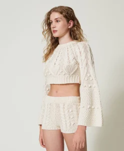 Shorts In Maglia Di Lana