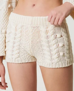 Shorts In Maglia Di Lana