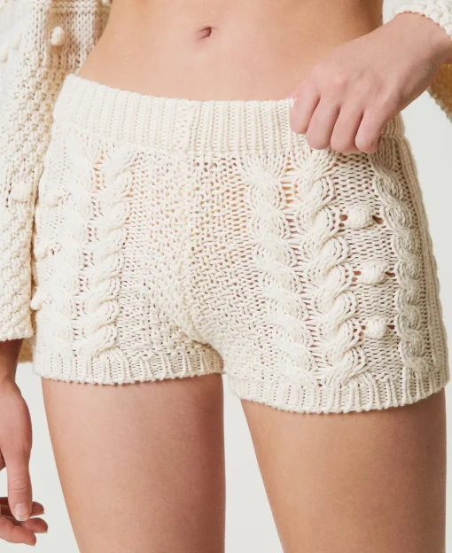 Shorts In Maglia Di Lana