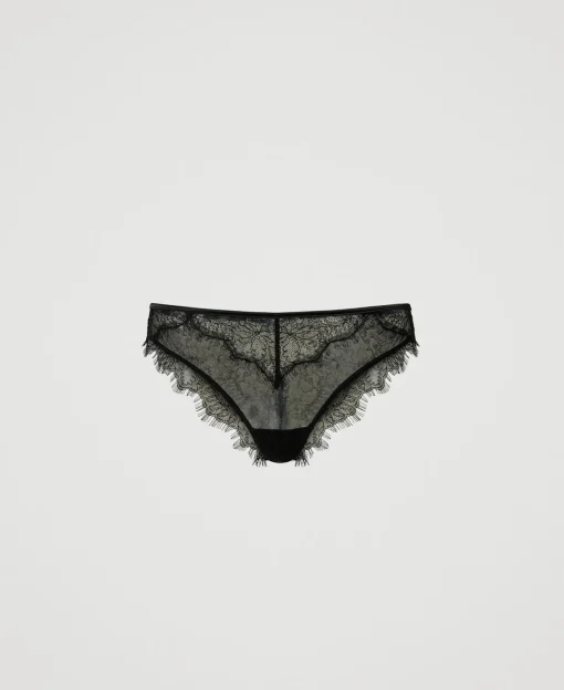 Slip Brasiliana In Pizzo E Tulle
