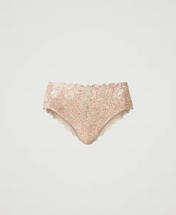 Slip Brasiliana In Tulle Animalier