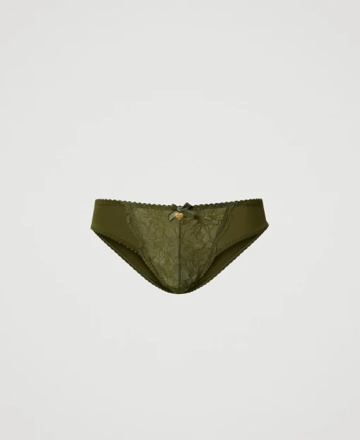 Slip In Pizzo E Charmeuse