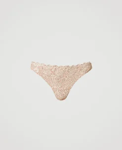 Slip Perizoma In Tulle Animalier