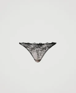 Slip Perizoma In Tulle Ricamato