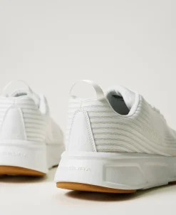 Sneakers Fessura A Righe Con Logo