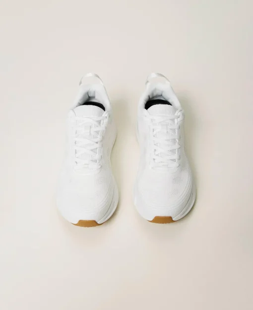 Sneakers Fessura A Righe Con Logo