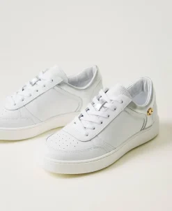 Sneakers In Pelle Con Inserti Laminati