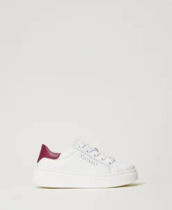 Sneakers In Pelle Con Logo