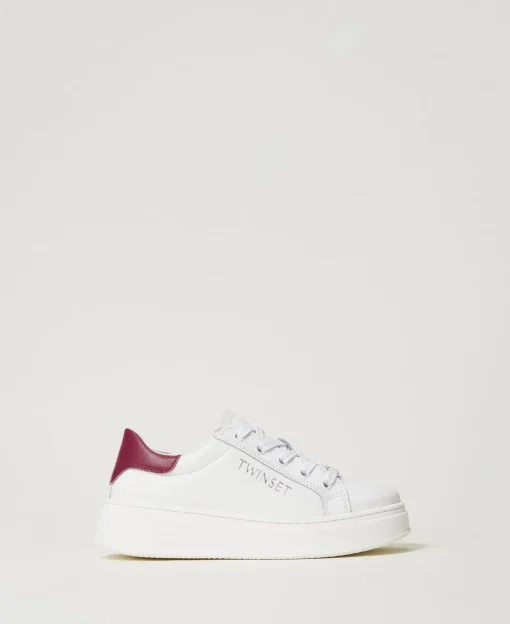 Sneakers In Pelle Con Logo
