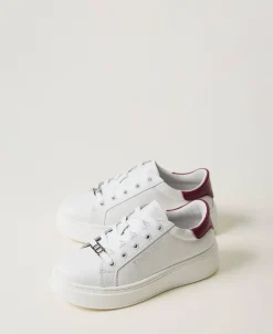Sneakers In Pelle Con Logo
