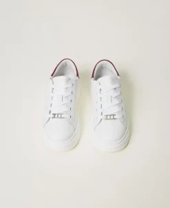 Sneakers In Pelle Con Logo