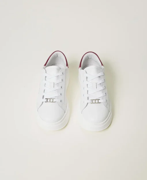 Sneakers In Pelle Con Logo