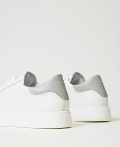 Sneakers In Pelle Con Oval T