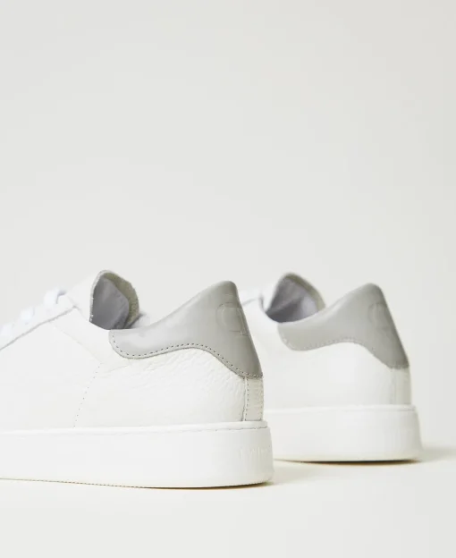 Sneakers In Pelle Con Oval T