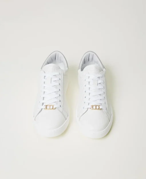 Sneakers In Pelle Con Oval T