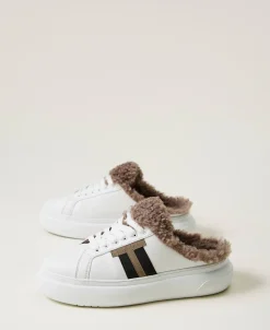 Sneakers Slide Con Faux Fur