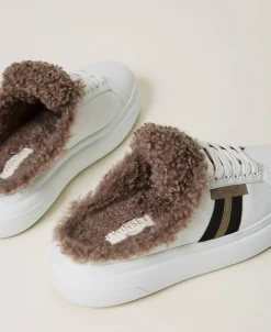 Sneakers Slide Con Faux Fur