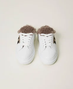 Sneakers Slide Con Faux Fur