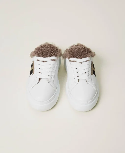 Sneakers Slide Con Faux Fur