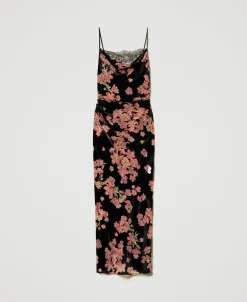 Sottoveste In Velluto Dévoré A Fiori