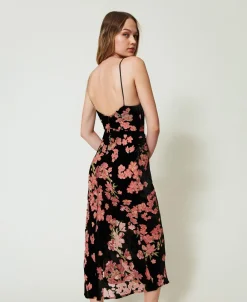 Sottoveste In Velluto Dévoré A Fiori