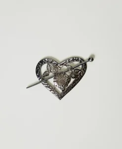 Spilla A Cuore Con Fiore