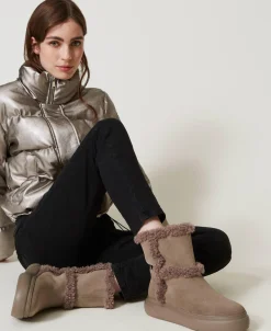 Stivaletti Con Dettagli In Faux Fur