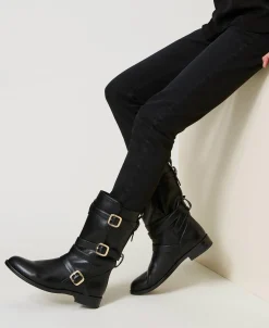 Stivali Biker Con Cinturini
