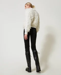 Stivali In Pelle Stringati
