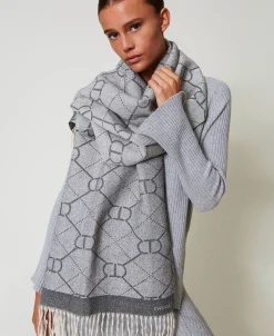 Stola Jacquard Con Oval T