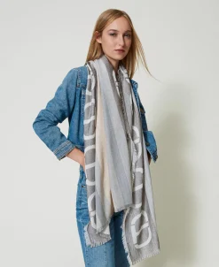 Stola Jacquard Con Oval T
