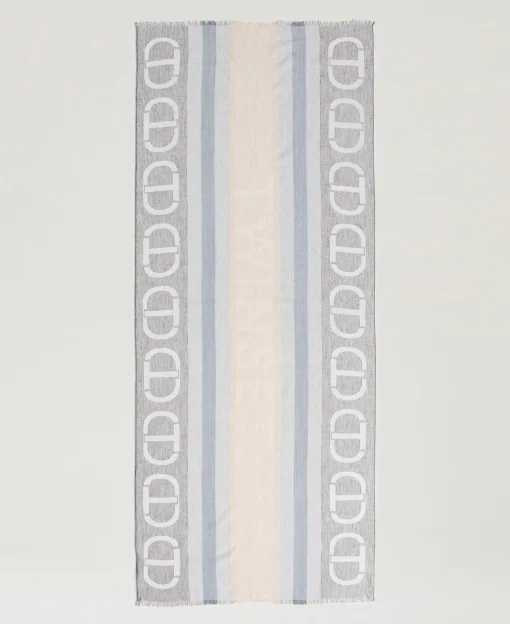 Stola Jacquard Con Oval T