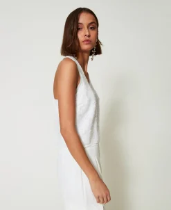Top A Canotta In Full Paillettes
