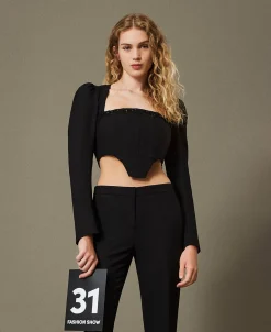 Top Bustier Con Ricamo