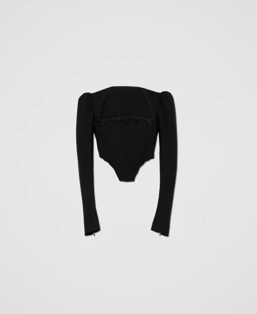 Top Bustier Con Ricamo