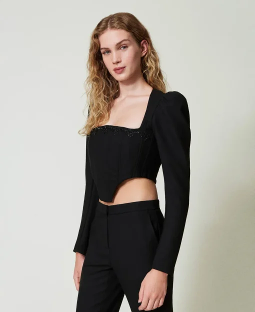 Top Bustier Con Ricamo