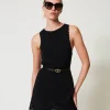 Top Doppio Uso In Maglia Con Trafori