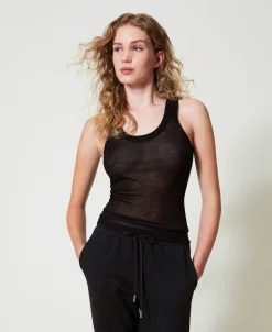 Top Fitted In Maglia Di Viscosa