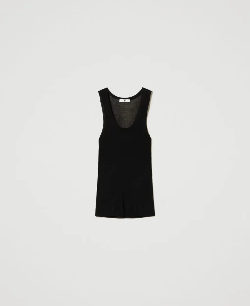 Top Fitted In Maglia Di Viscosa
