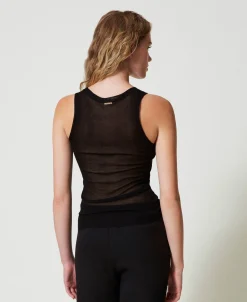 Top Fitted In Maglia Di Viscosa