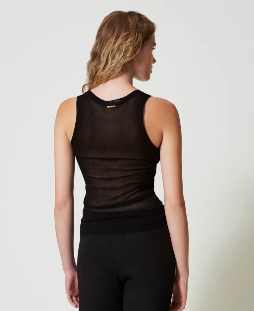 Top Fitted In Maglia Di Viscosa