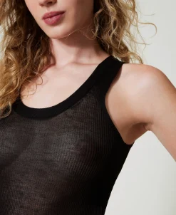 Top Fitted In Maglia Di Viscosa