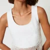 Top In Crêpe Cady E Organza Ricamata