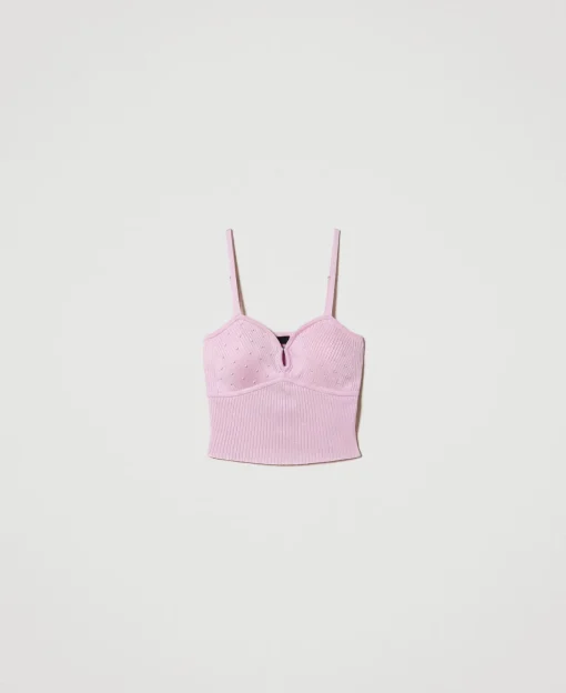 Top In Filato Riciclato Con Perline