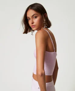 Top In Filato Riciclato Con Perline