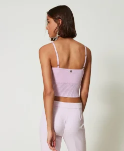 Top In Filato Riciclato Con Perline