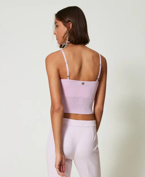 Top In Filato Riciclato Con Perline