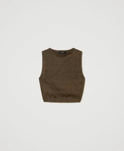 Top In Maglia Con Lurex