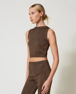 Top In Maglia Con Lurex