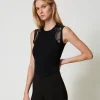 Top In Maglia Con Pizzo